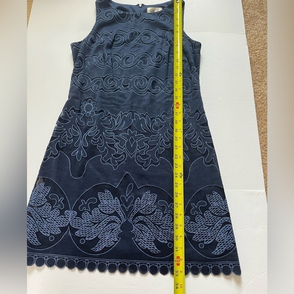 Eliza J Navy A-Line Lace Dress Sleeveless Size 4 P - Picture 7 of 9
